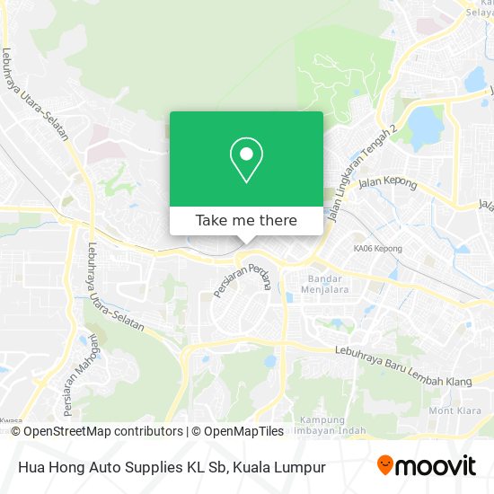Hua Hong Auto Supplies KL Sb map