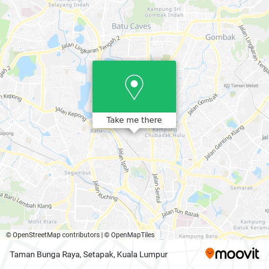 Taman Bunga Raya, Setapak map