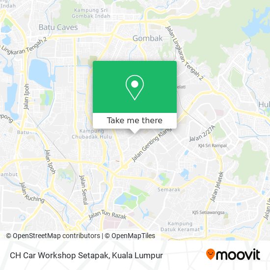 CH Car Workshop Setapak map