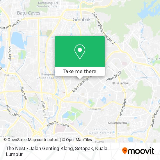 The Nest - Jalan Genting Klang, Setapak map