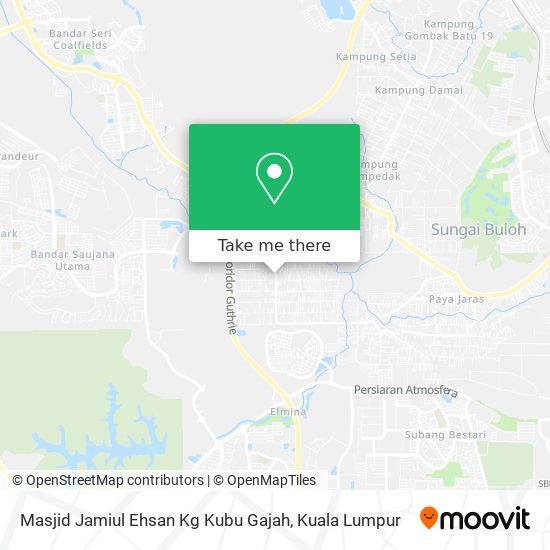 Peta Masjid Jamiul Ehsan Kg Kubu Gajah