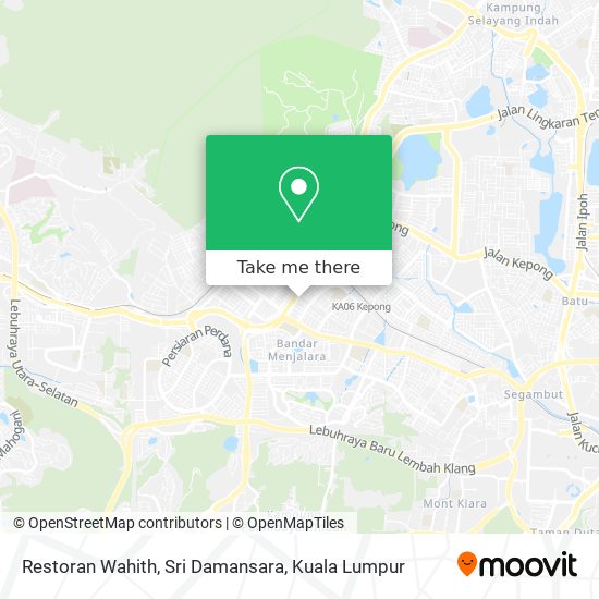 Peta Restoran Wahith, Sri Damansara