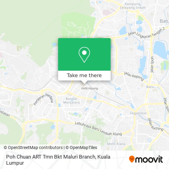 Peta Poh Chuan ART Tmn Bkt Maluri Branch