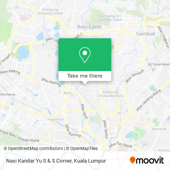 Peta Nasi Kandar Yu S & S Corner
