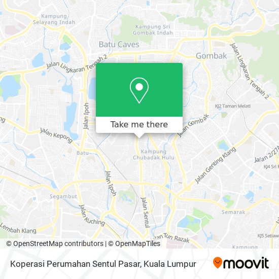Koperasi Perumahan Sentul Pasar map