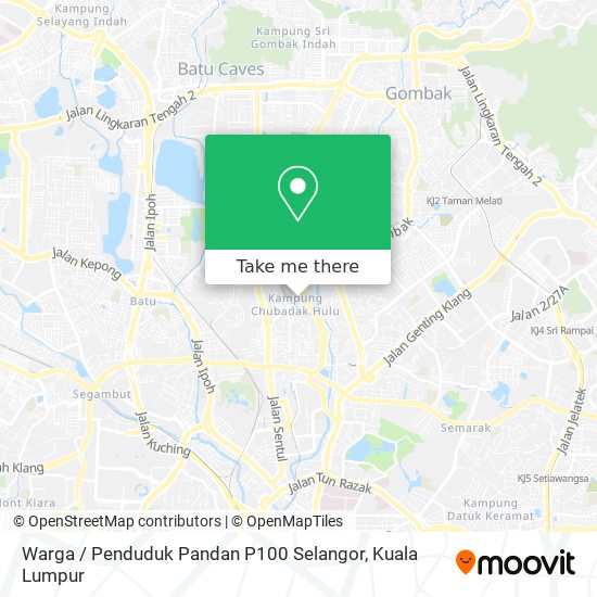 Warga / Penduduk Pandan P100 Selangor map