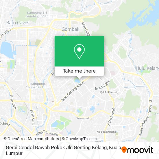 Gerai Cendol Bawah Pokok Jln Genting Kelang map