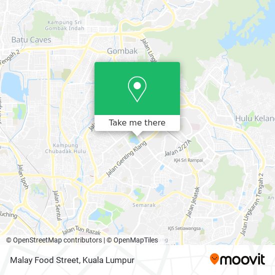 Malay Food Street map