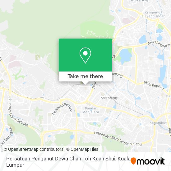 Persatuan Penganut Dewa Chan Toh Kuan Shui map