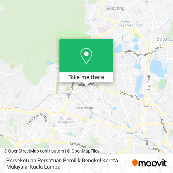Perseketuan Persatuan Pemilik Bengkel Kereta Malaysia map