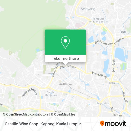 Castillo Wine Shop -Kepong map
