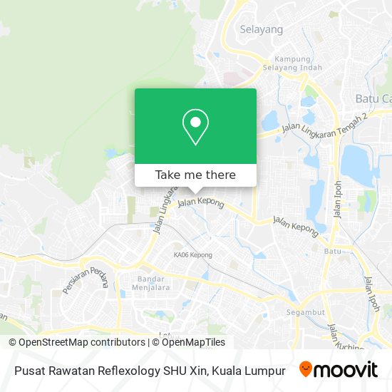Peta Pusat Rawatan Reflexology SHU Xin