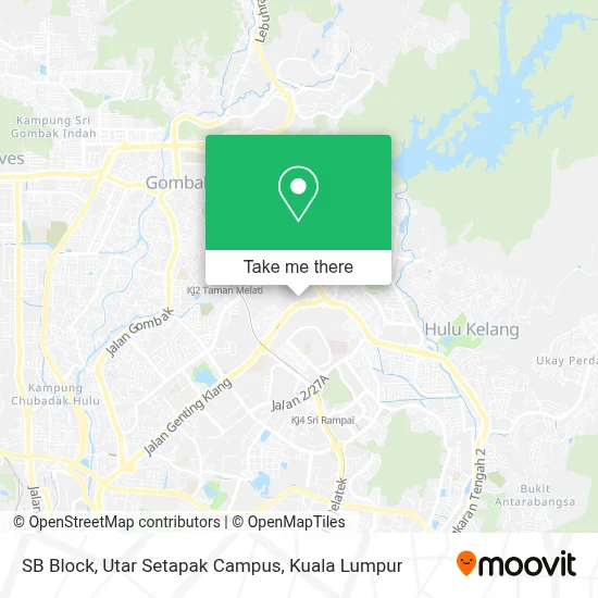 SB Block, Utar Setapak Campus map