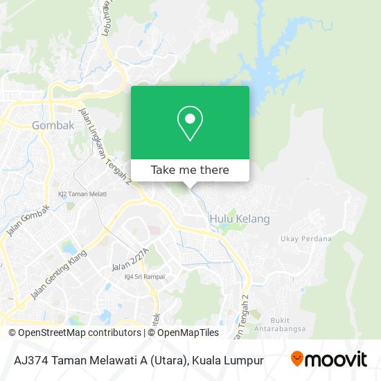 Peta AJ374 Taman Melawati A (Utara)