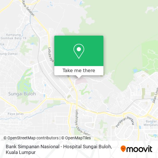 Bank Simpanan Nasional - Hospital Sungai Buloh map
