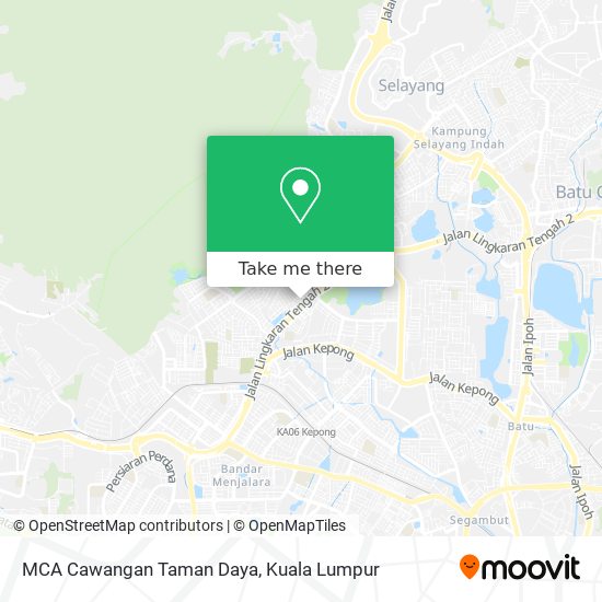 MCA Cawangan Taman Daya map