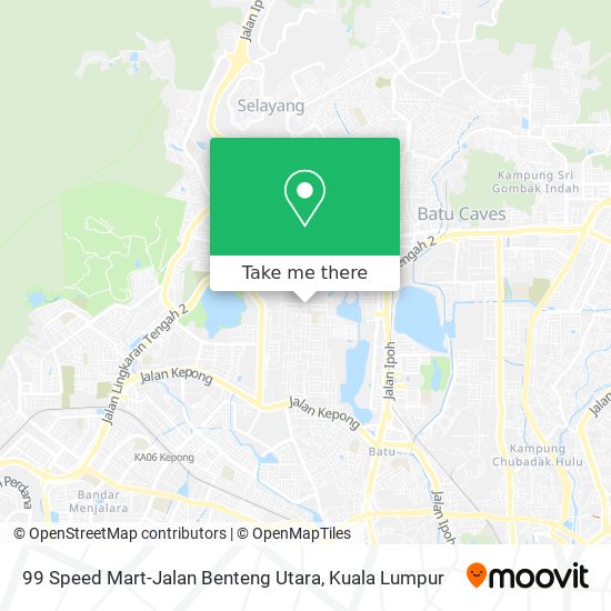 Peta 99 Speed Mart-Jalan Benteng Utara