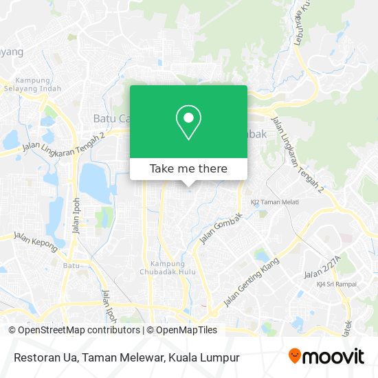 Restoran Ua, Taman Melewar map