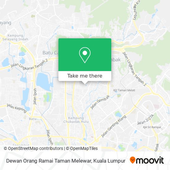 Dewan Orang Ramai Taman Melewar map