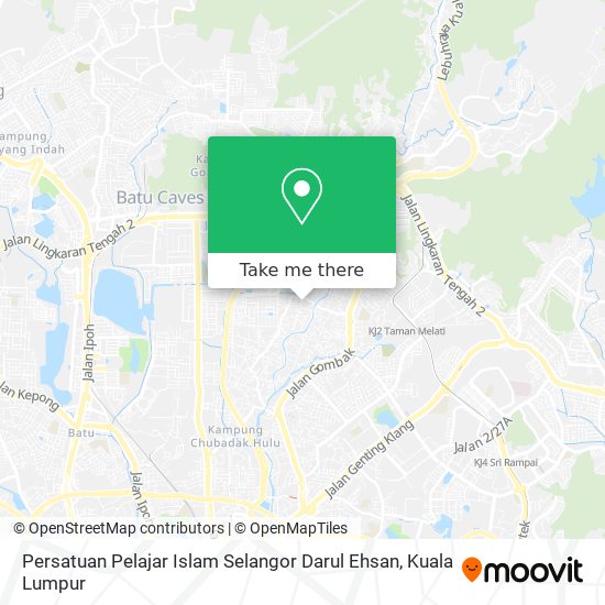 Peta Persatuan Pelajar Islam Selangor Darul Ehsan