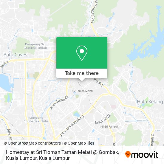 Peta Homestay at Sri Tioman Taman Melati @ Gombak, Kuala Lumour