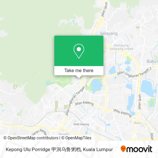 Peta Kepong Ulu Porridge 甲洞乌鲁粥档