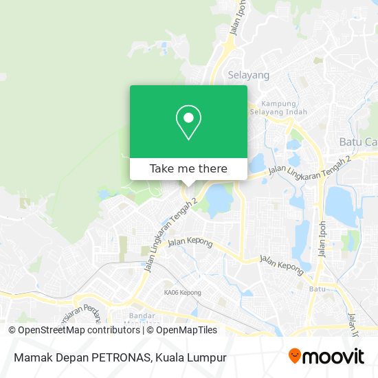 Mamak Depan PETRONAS map