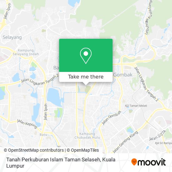 Tanah Perkuburan Islam Taman Selaseh map