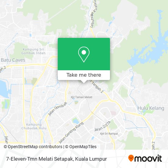 Peta 7-Eleven-Tmn Melati Setapak