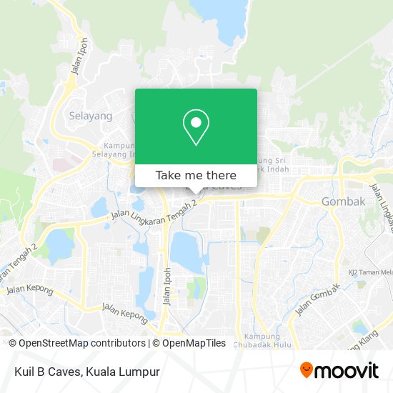 Kuil B Caves map