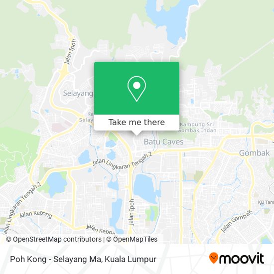 Poh Kong - Selayang Ma map