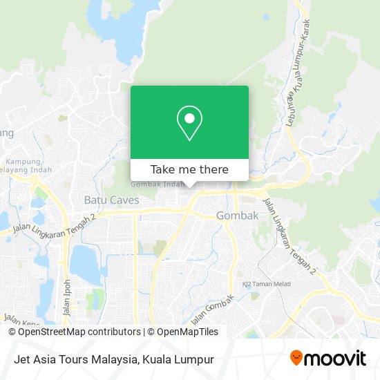 Jet Asia Tours Malaysia map