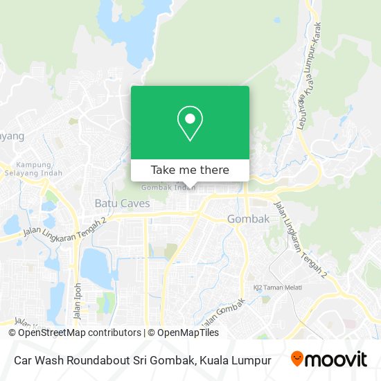 Car Wash Roundabout Sri Gombak map