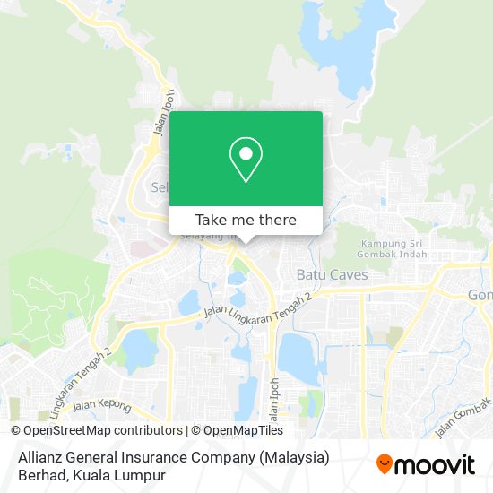 Peta Allianz General Insurance Company (Malaysia) Berhad