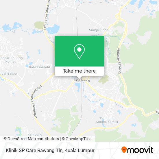 Klinik SP Care Rawang Tin map