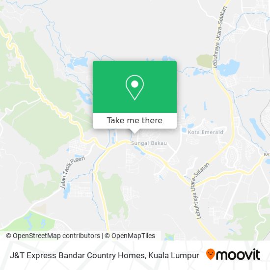Peta J&T Express Bandar Country Homes