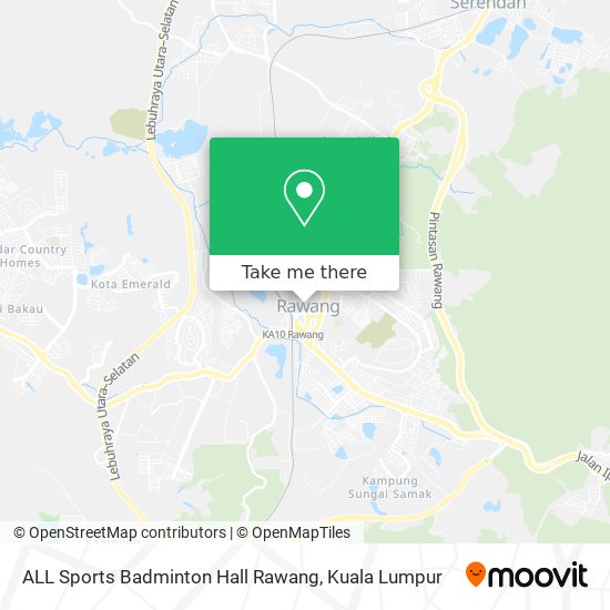 ALL Sports Badminton Hall Rawang map