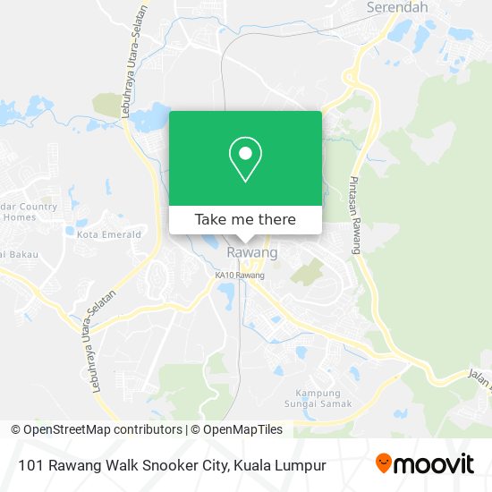 Peta 101 Rawang Walk Snooker City