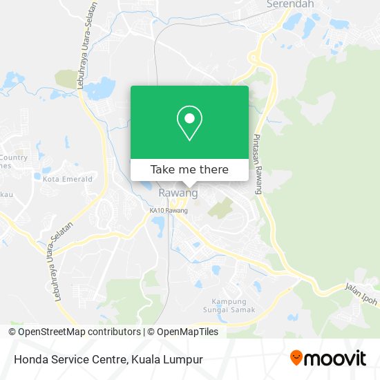 Honda Service Centre map