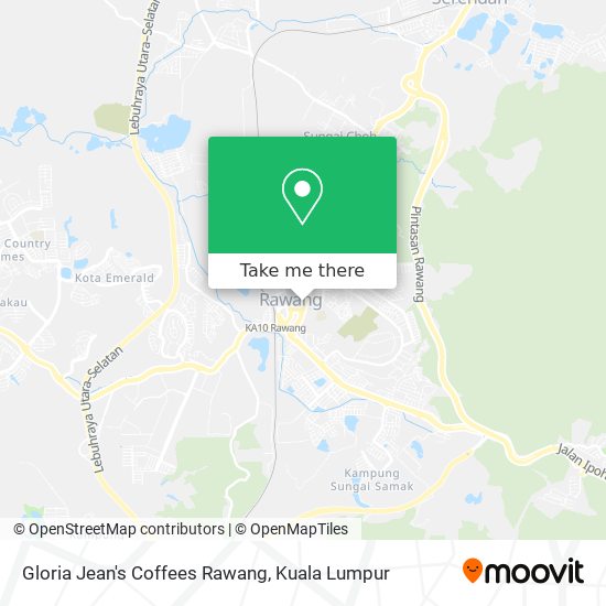 Gloria Jean's Coffees Rawang map