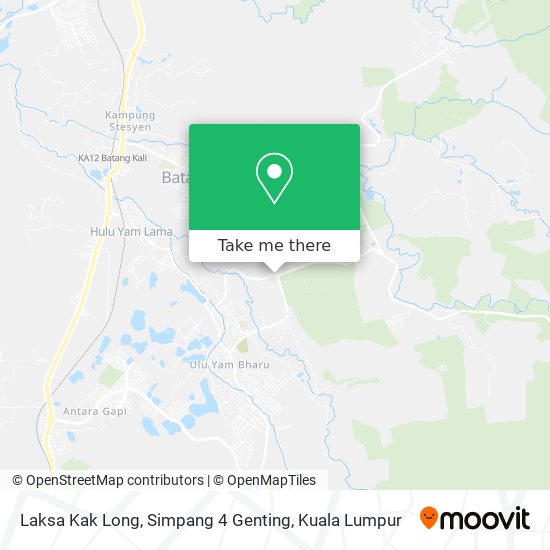 Laksa Kak Long, Simpang 4 Genting map