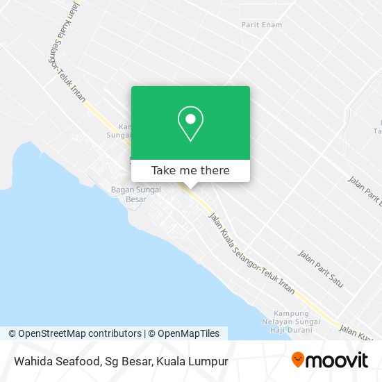 Wahida Seafood, Sg Besar map