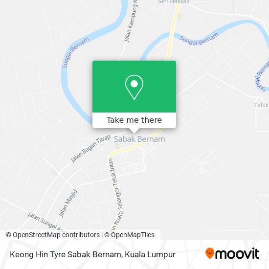 Keong Hin Tyre Sabak Bernam map