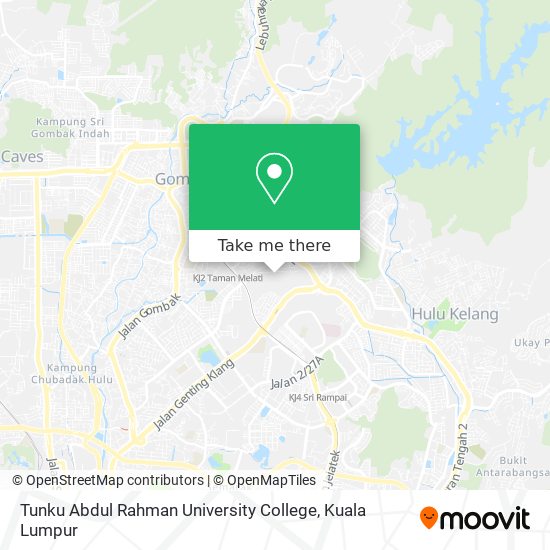 Peta Tunku Abdul Rahman University College