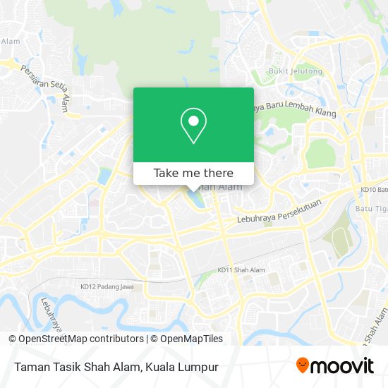 Taman Tasik Shah Alam map