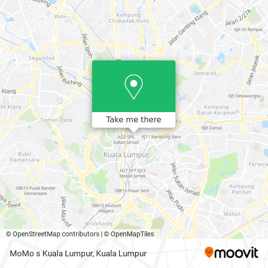 Peta MoMo s Kuala Lumpur