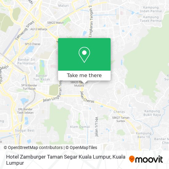 Hotel Zamburger Taman Segar Kuala Lumpur map