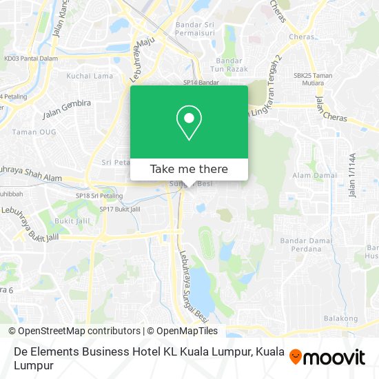 De Elements Business Hotel KL Kuala Lumpur map