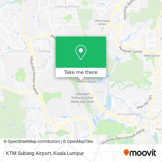 KTM Subang Airport map