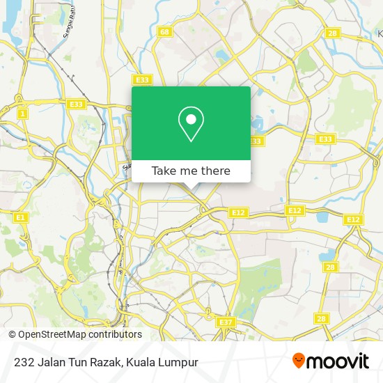 Peta 232 Jalan Tun Razak